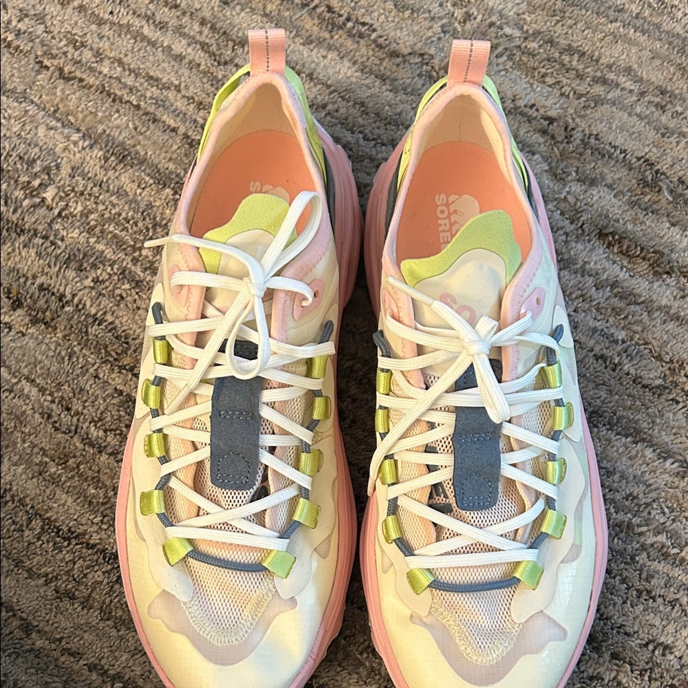 Sorel Women's Pink and Green Sneakers